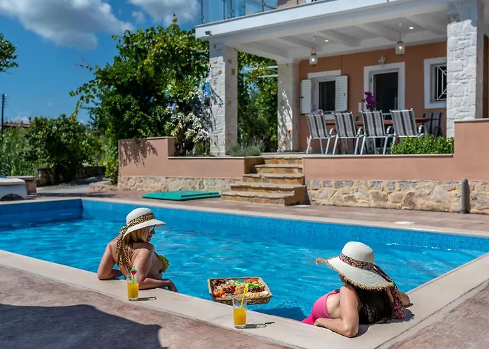 빌라 In Zakynthos With Private Pool & Views Lagopodhon